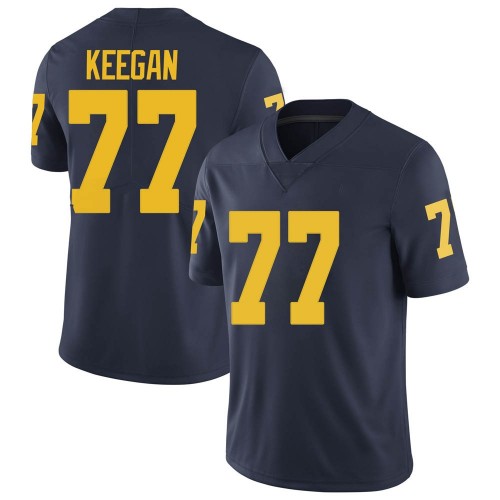 Trevor Keegan Michigan Wolverines Men's NCAA #77 Navy Limited Brand Jordan College Stitched Football Jersey SUM4654SX